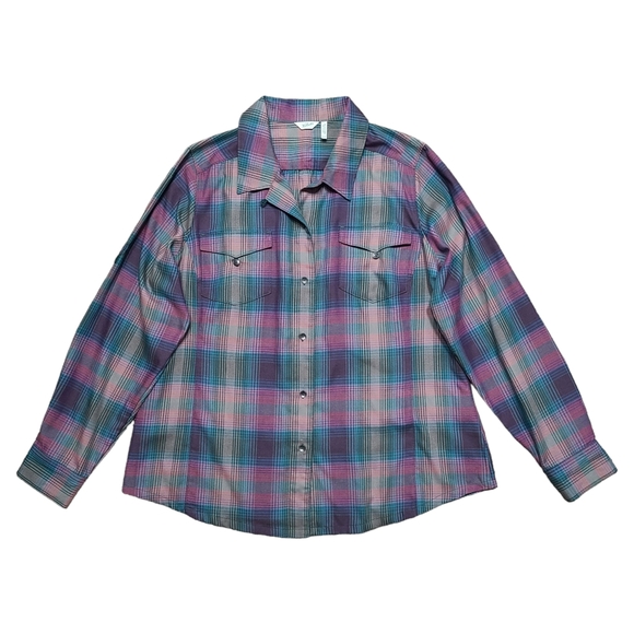 Woolrich Plaid Long Sleeve Button Up Shirt - Picture 2 of 5